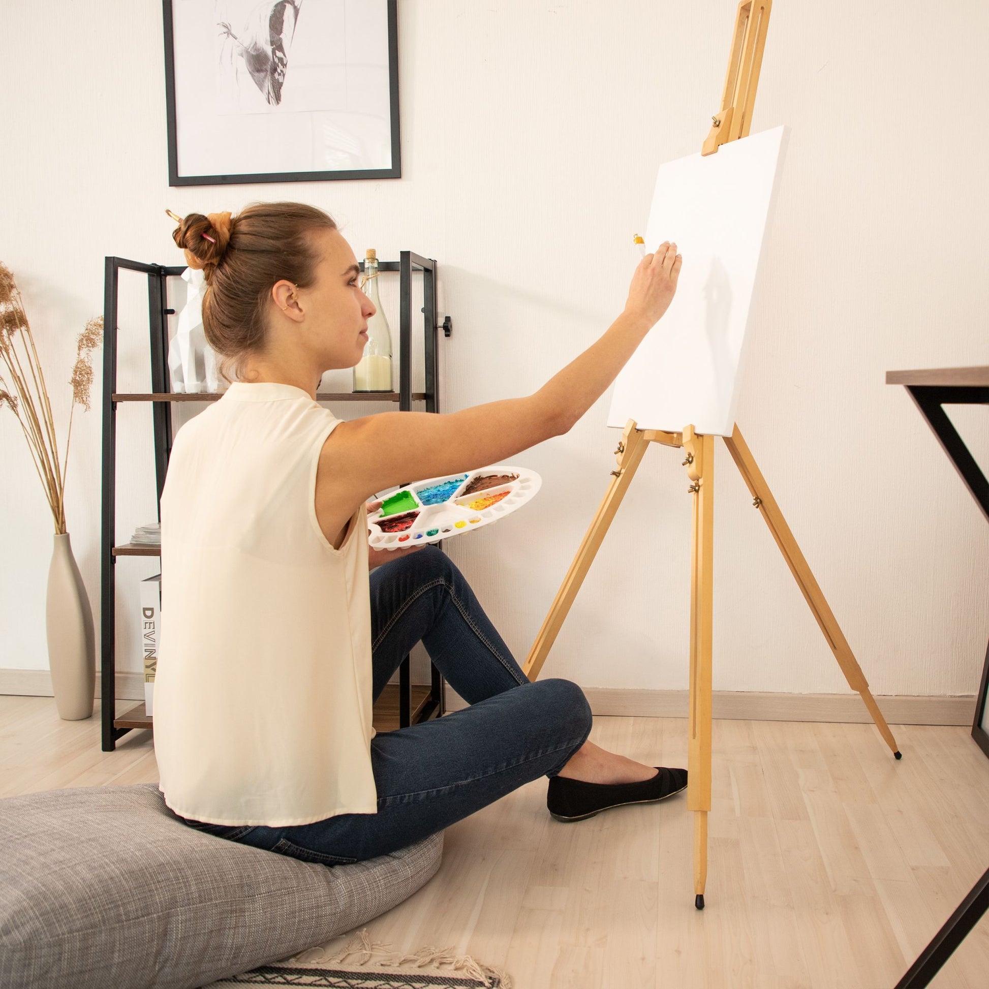 Mischpalette für Farben Weiss von Relaxdays