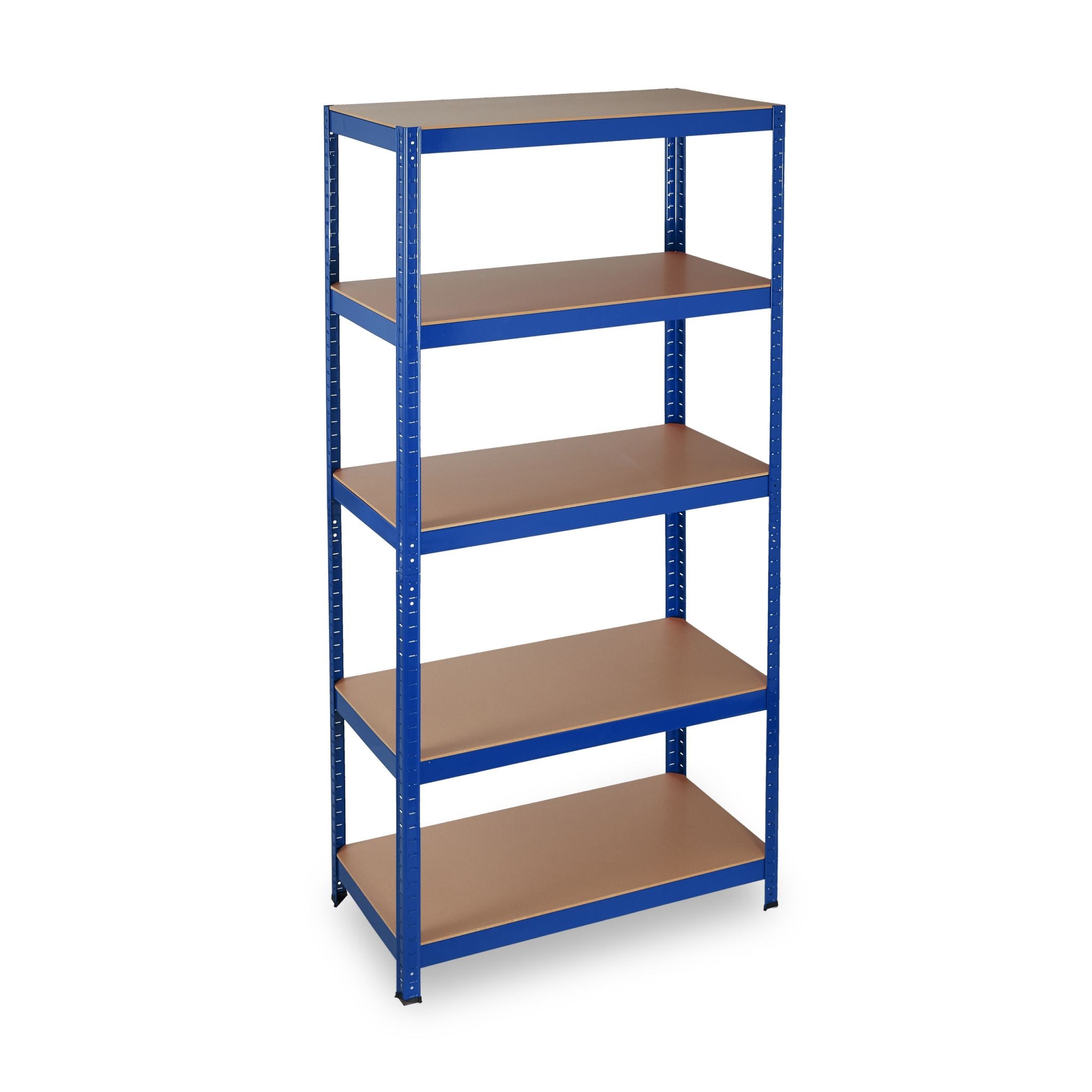 Schwerlastregal blau Blau-Hellbraun von Relaxdays