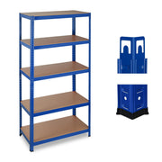 Schwerlastregal blau Blau-Hellbraun von Relaxdays