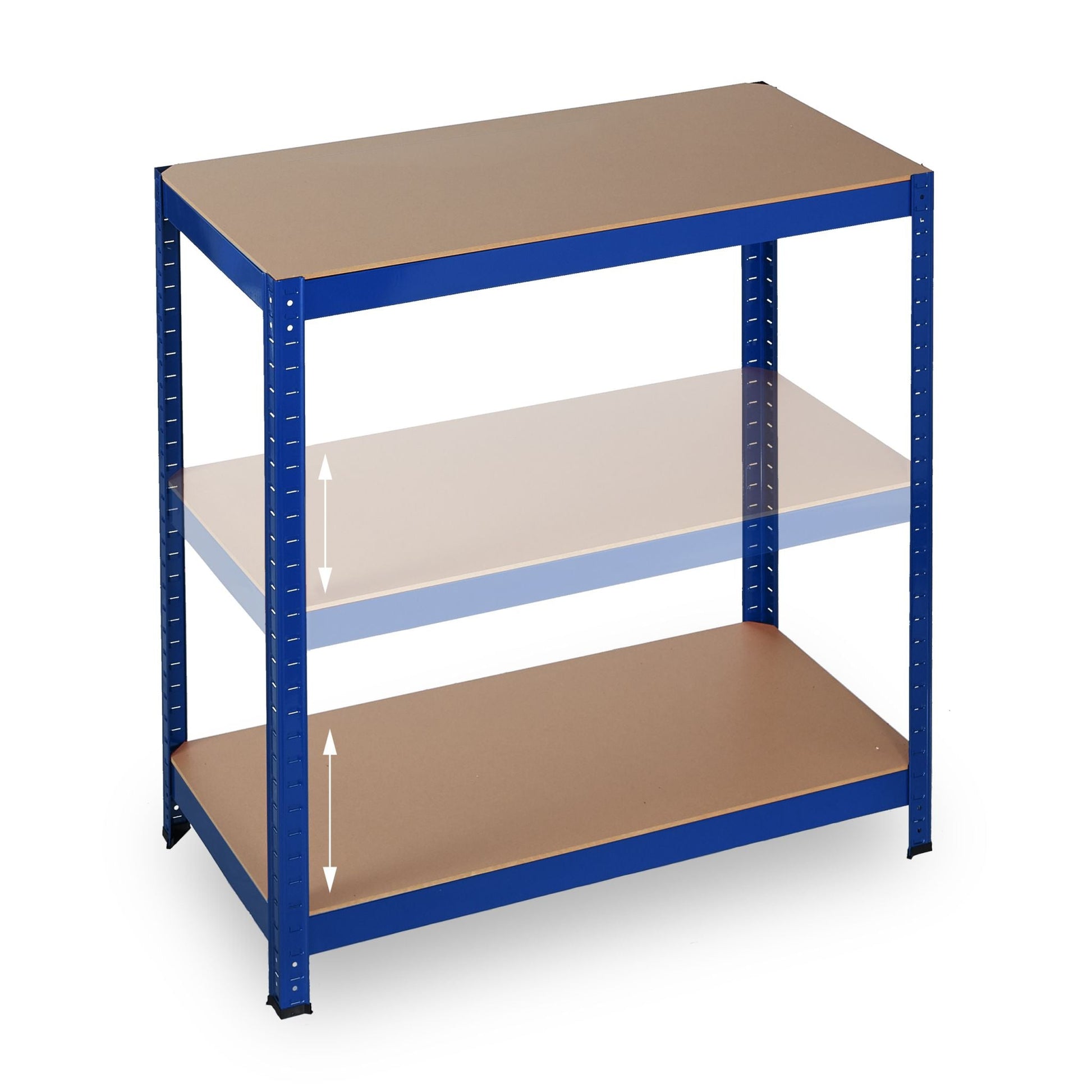Schwerlastregal blau Blau-Hellbraun von Relaxdays