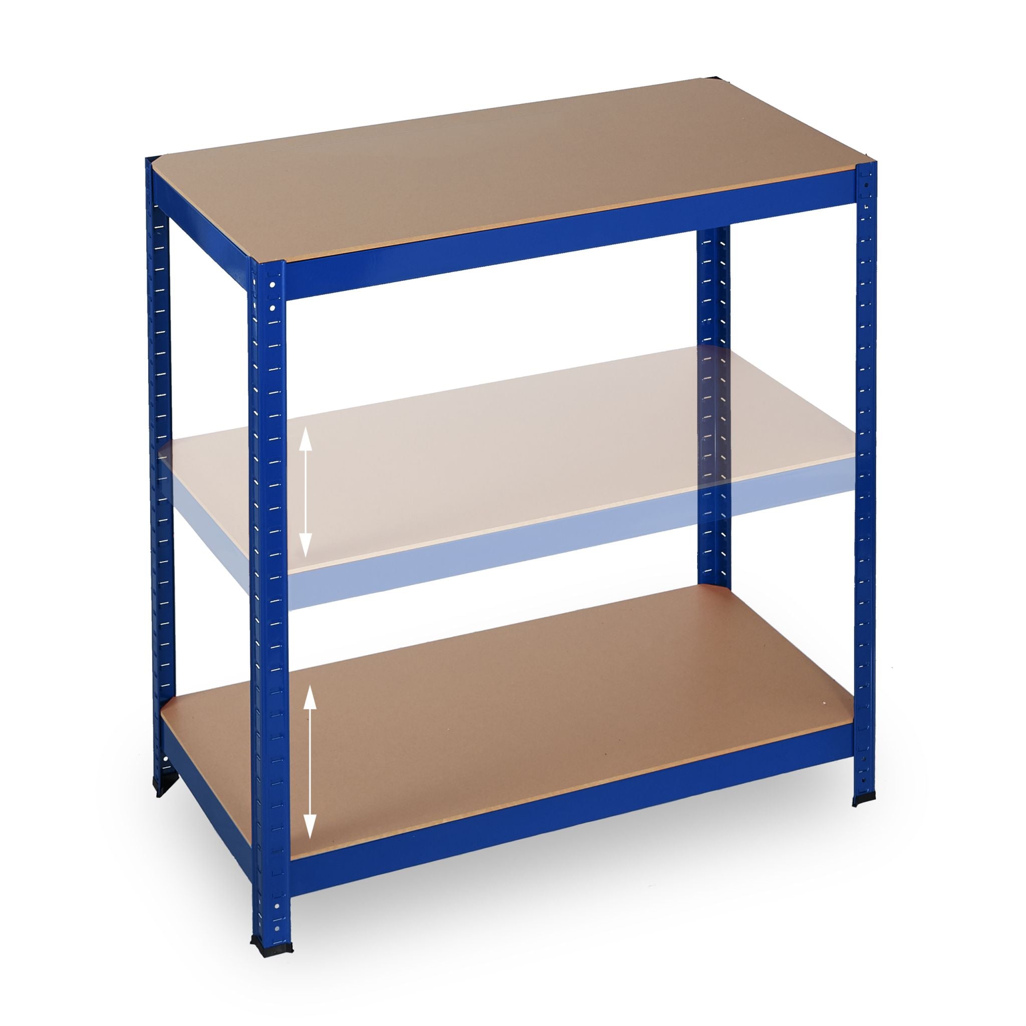 Schwerlastregal blau Blau-Hellbraun von Relaxdays
