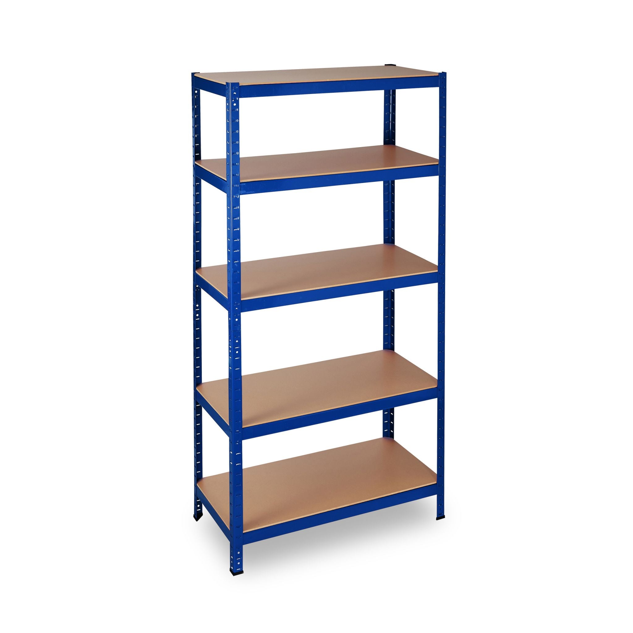Schwerlastregal blau Blau-Hellbraun von Relaxdays