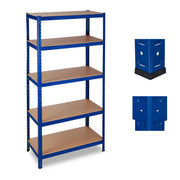 Schwerlastregal blau Blau-Hellbraun von Relaxdays