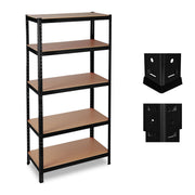 Schwerlastregal 1325 kg schwarz Hellbraun-Schwarz von Relaxdays