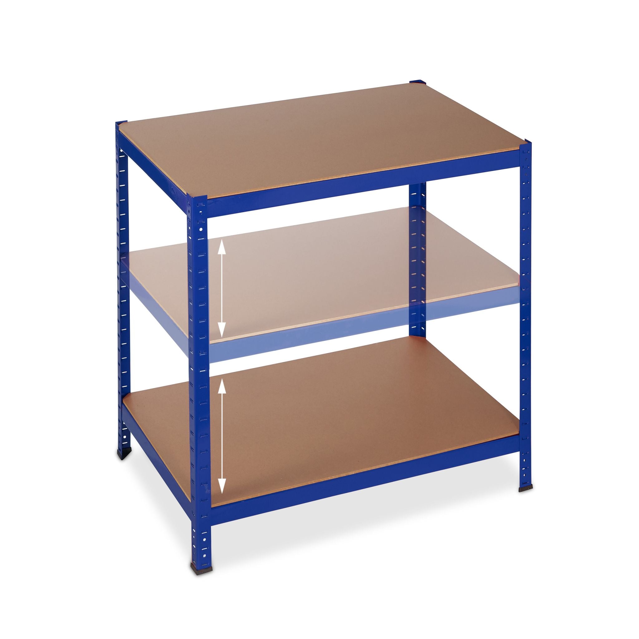 Schwerlastregal 180x90x60 in Blau Blau-Hellbraun von Relaxdays