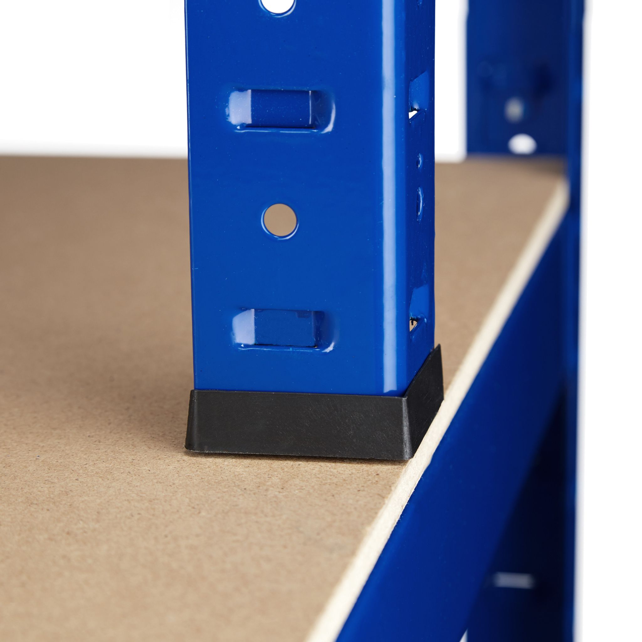 Schwerlastregal mit Werkbank blau Blau-Hellbraun von Relaxdays