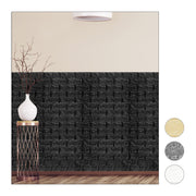 Wandpaneele selbstklebend 5er-Set Schwarz von Relaxdays