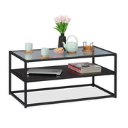 Couchtisch Glas Schwarz-Transparent von Relaxdays