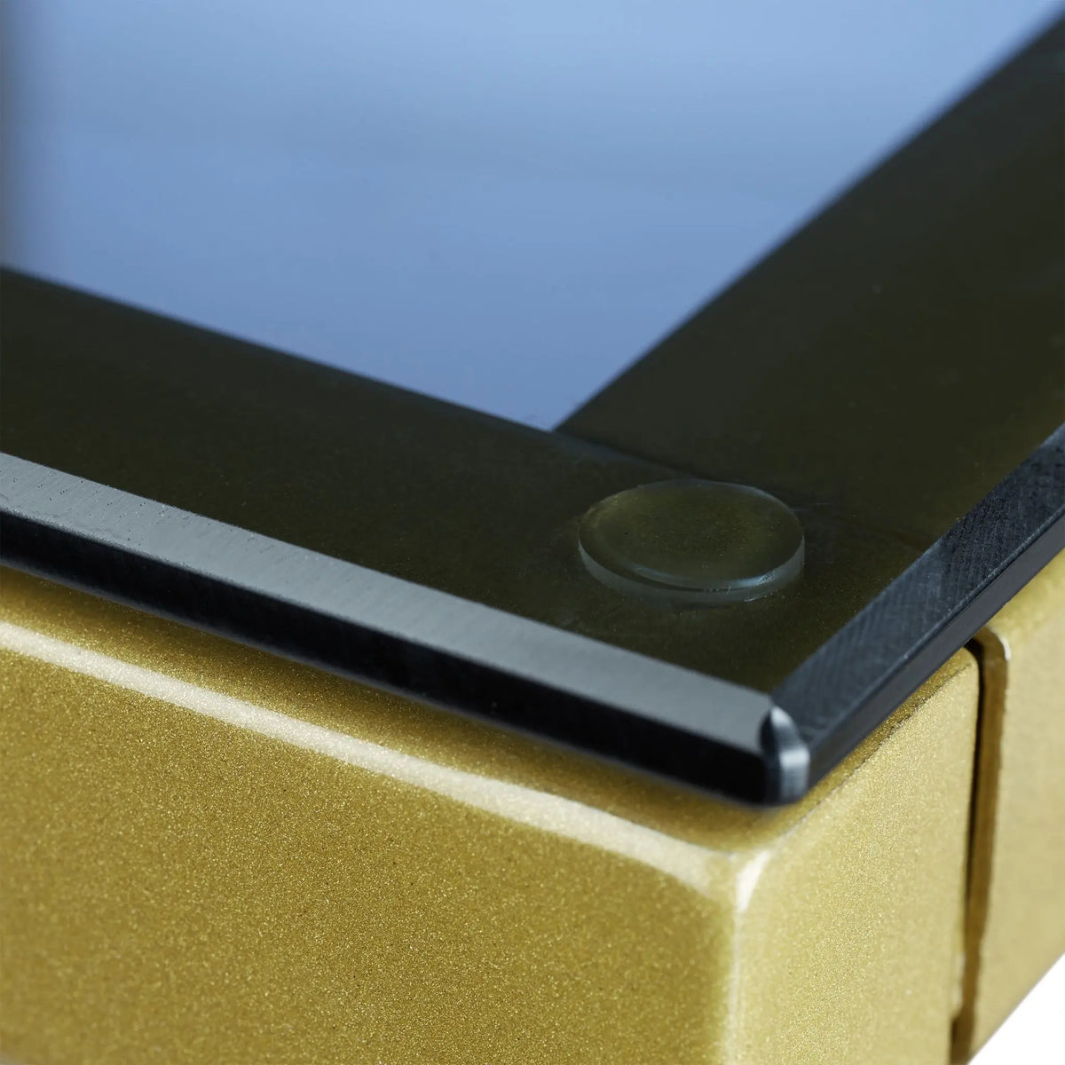 Couchtisch Glas Schwarz & Gold Gold-Schwarz von Relaxdays