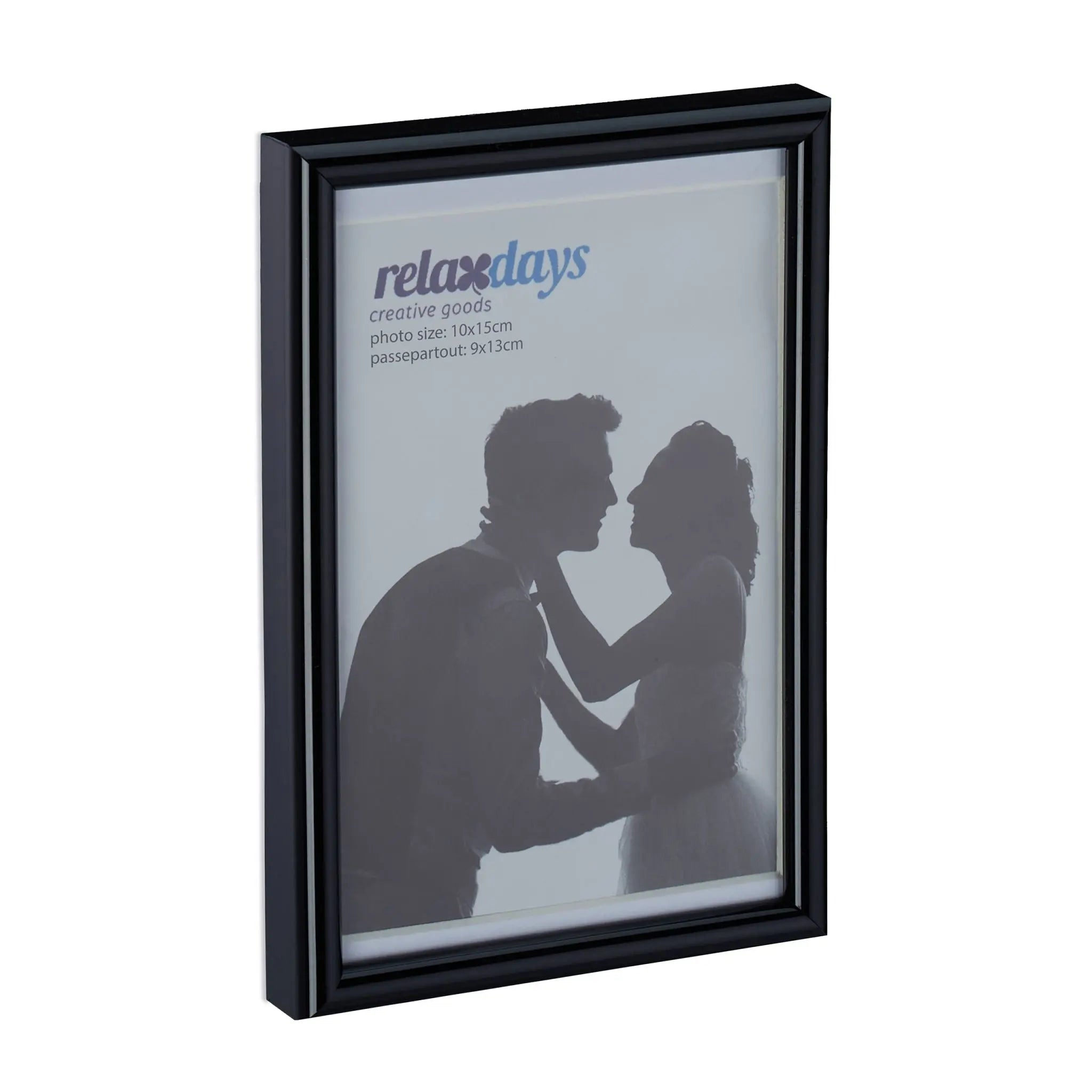 Bilderrahmen 2er-Set 10 x 15 cm Schwarz von Relaxdays