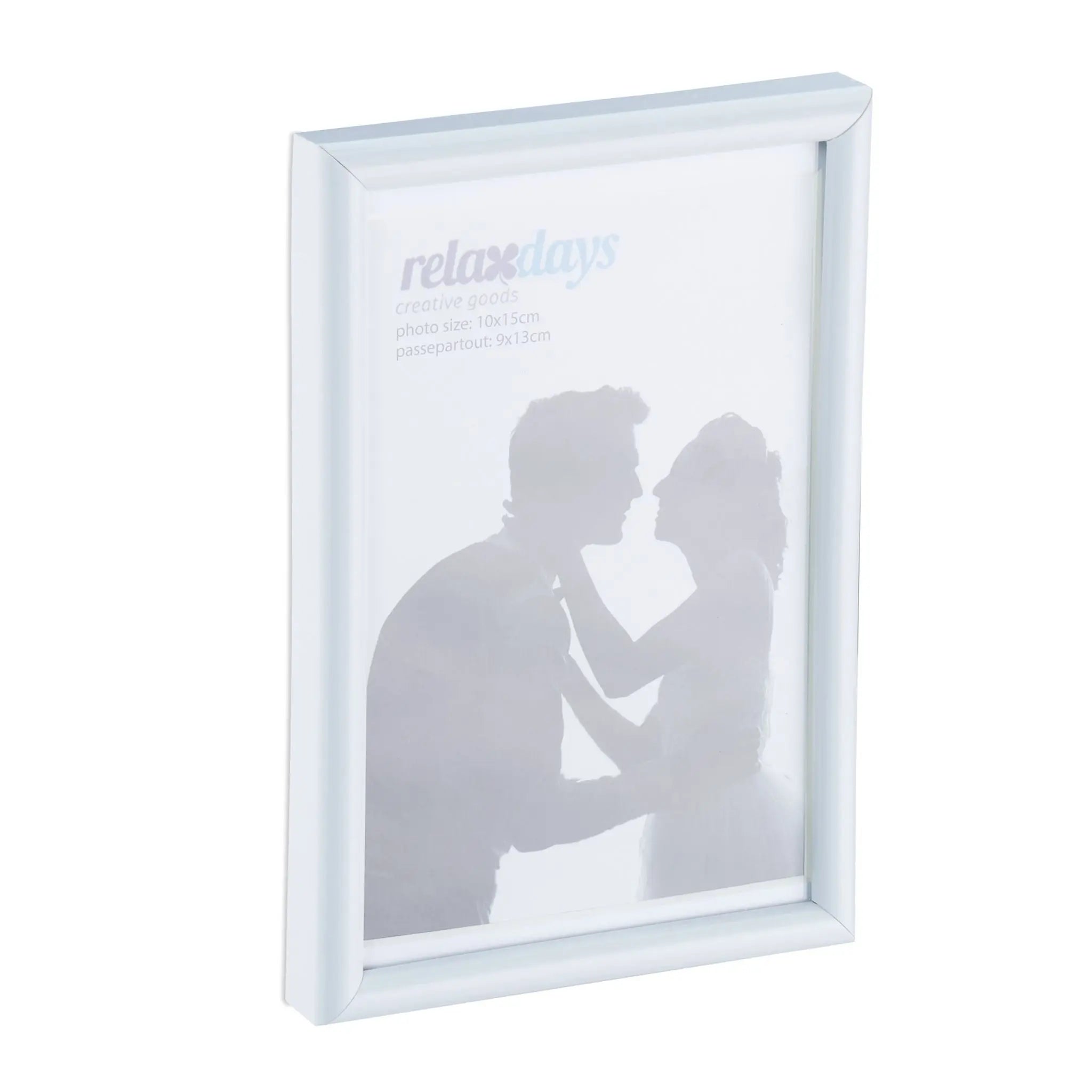 Bilderrahmen 2er-Set 10 x 15 cm Weiss von Relaxdays