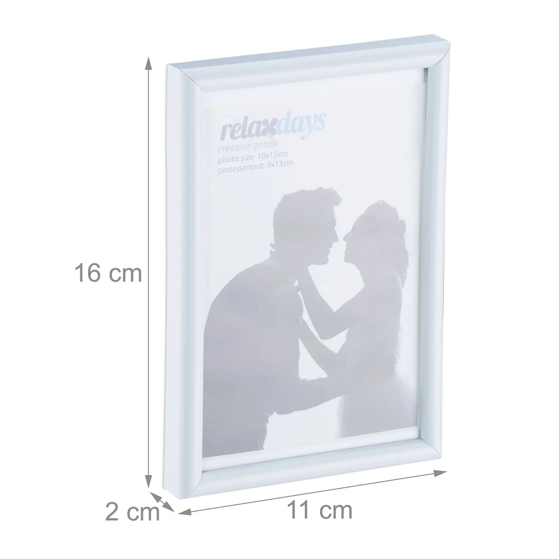 Bilderrahmen 2er-Set 10 x 15 cm Weiss von Relaxdays