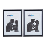 Bilderrahmen 2er-Set 13 x 18 cm Weiss-Schwarz von Relaxdays