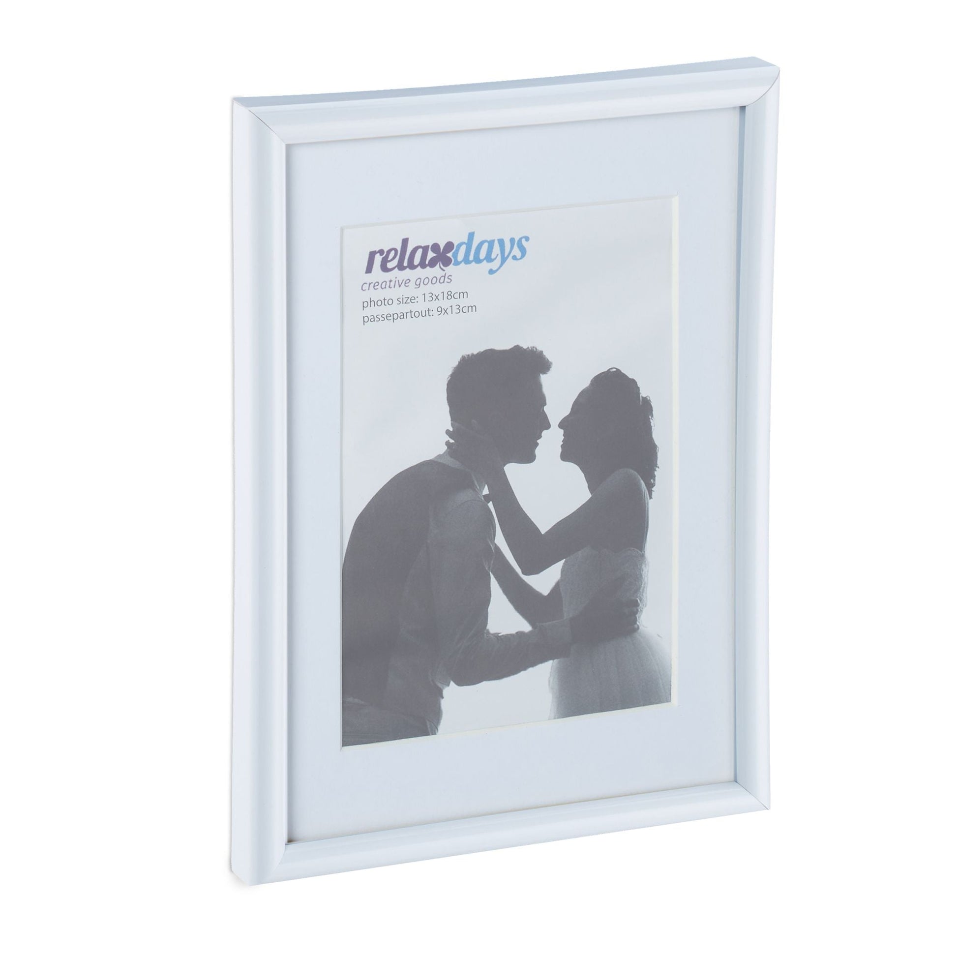 Bilderrahmen 2er-Set 13 x 18 cm Weiss von Relaxdays