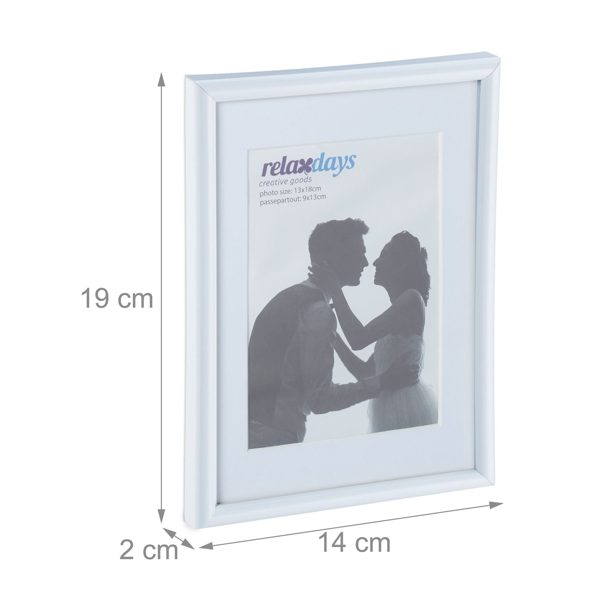 Bilderrahmen 2er-Set 13 x 18 cm Weiss von Relaxdays