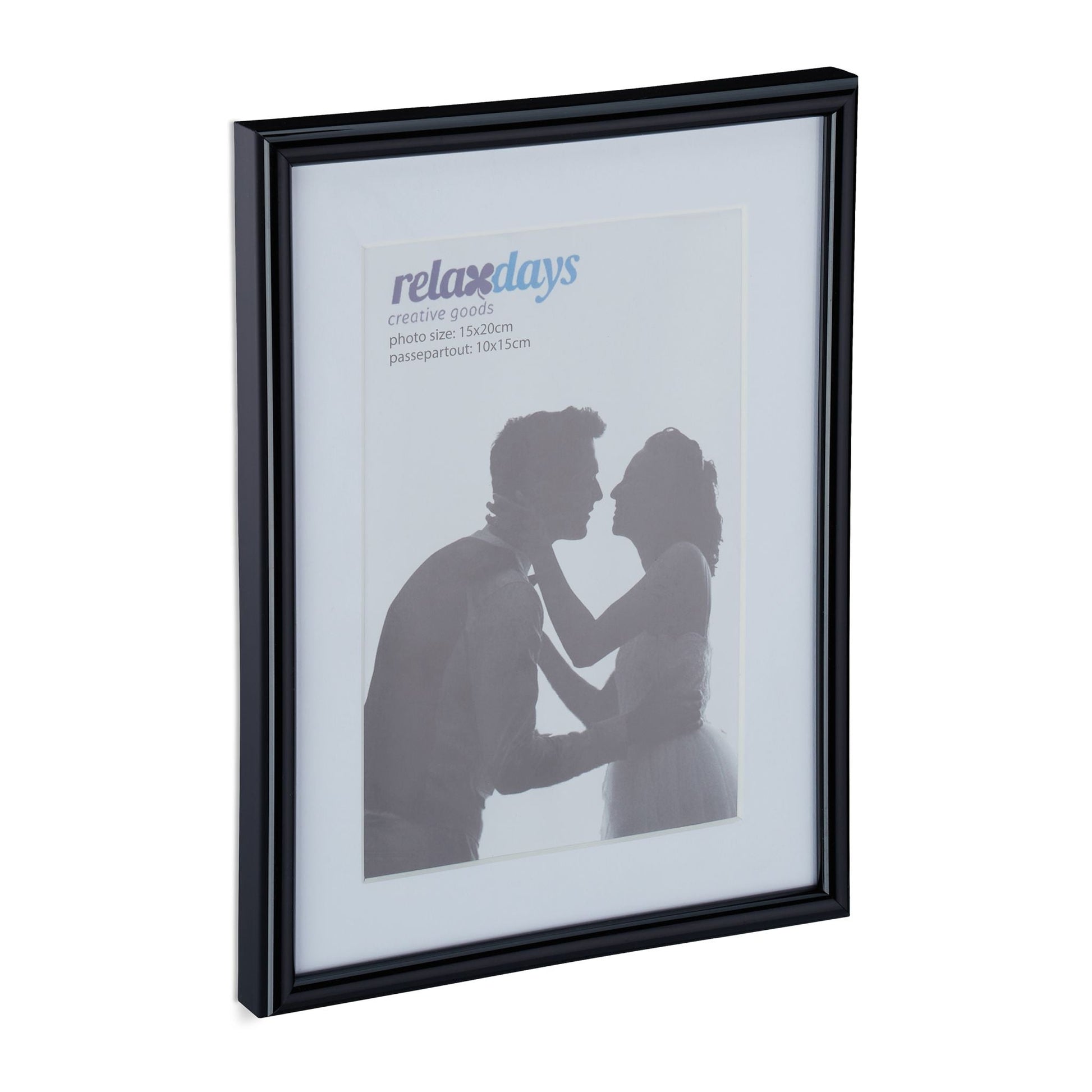 Bilderrahmen 2er-Set 15 x 20 cm Weiss-Schwarz von Relaxdays