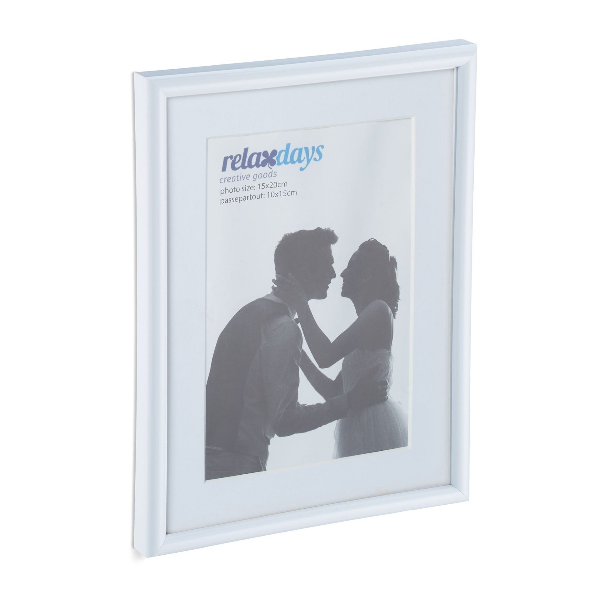 Bilderrahmen 2er-Set 15 x 20 cm Weiss von Relaxdays