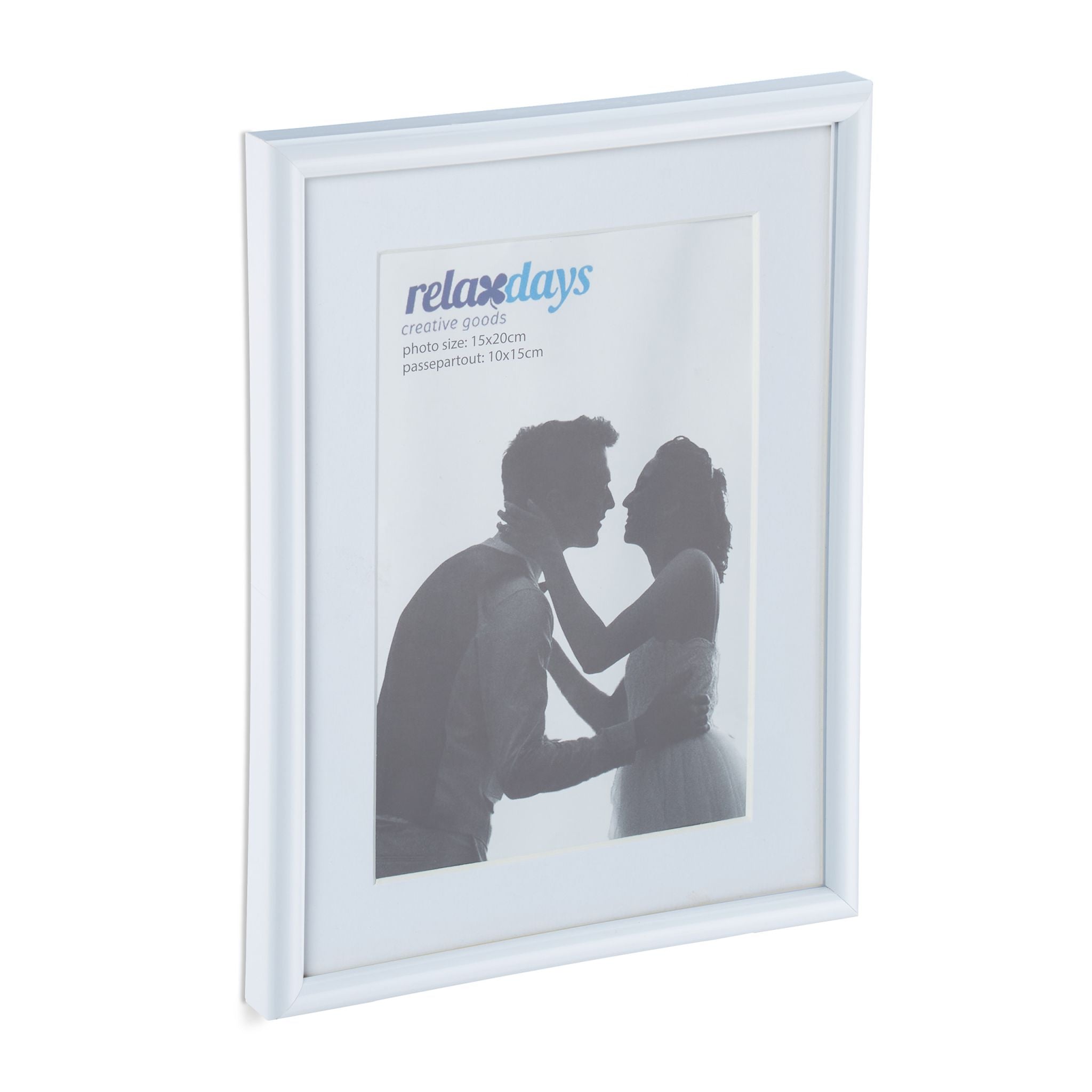 Bilderrahmen 2er-Set 15 x 20 cm Weiss von Relaxdays