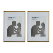 Bilderrahmen 2er-Set 20x30 cm Weiss-Gold von Relaxdays