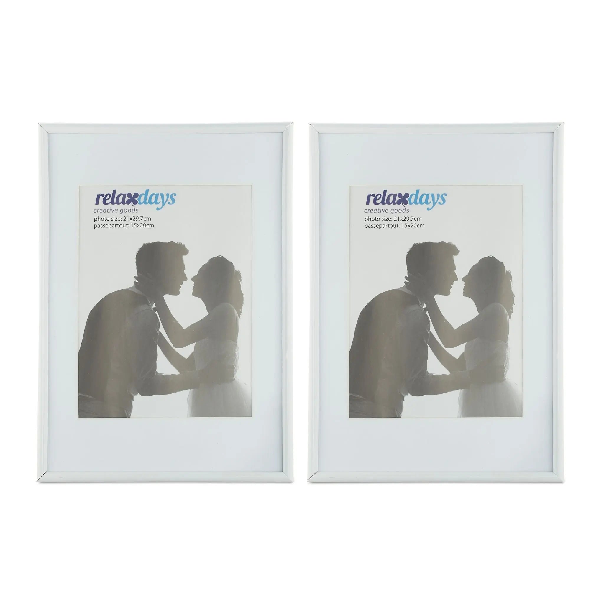 Bilderrahmen 2er-Set A4 Weiss von Relaxdays