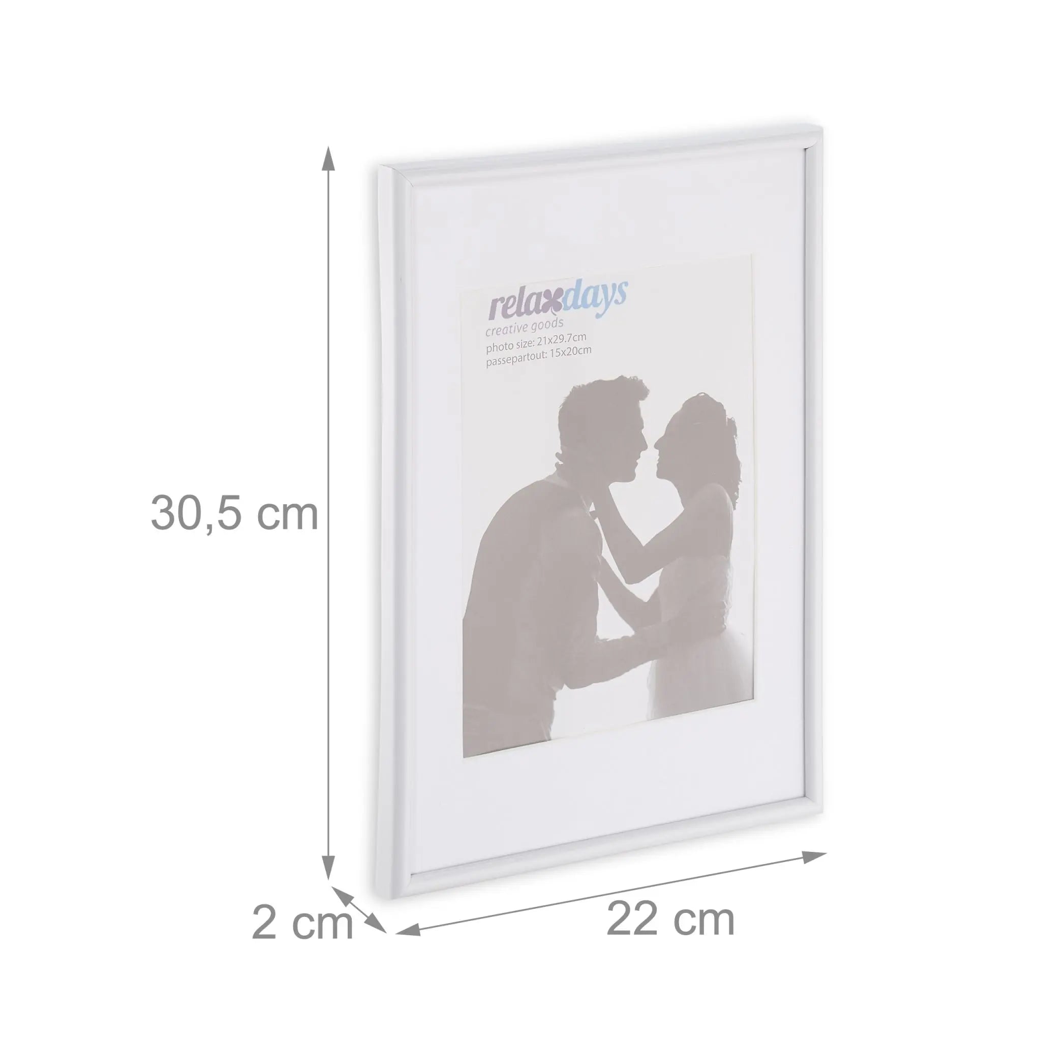 Bilderrahmen 2er-Set A4 Weiss von Relaxdays