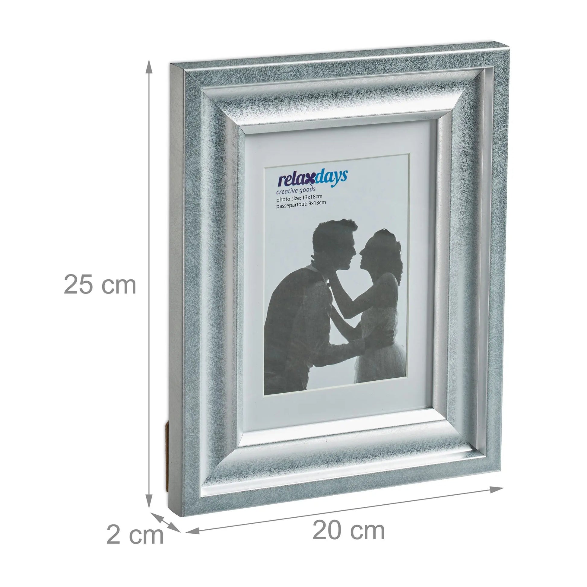 Bilderrahmen 13x18 cm 2er-Set Silber von Relaxdays