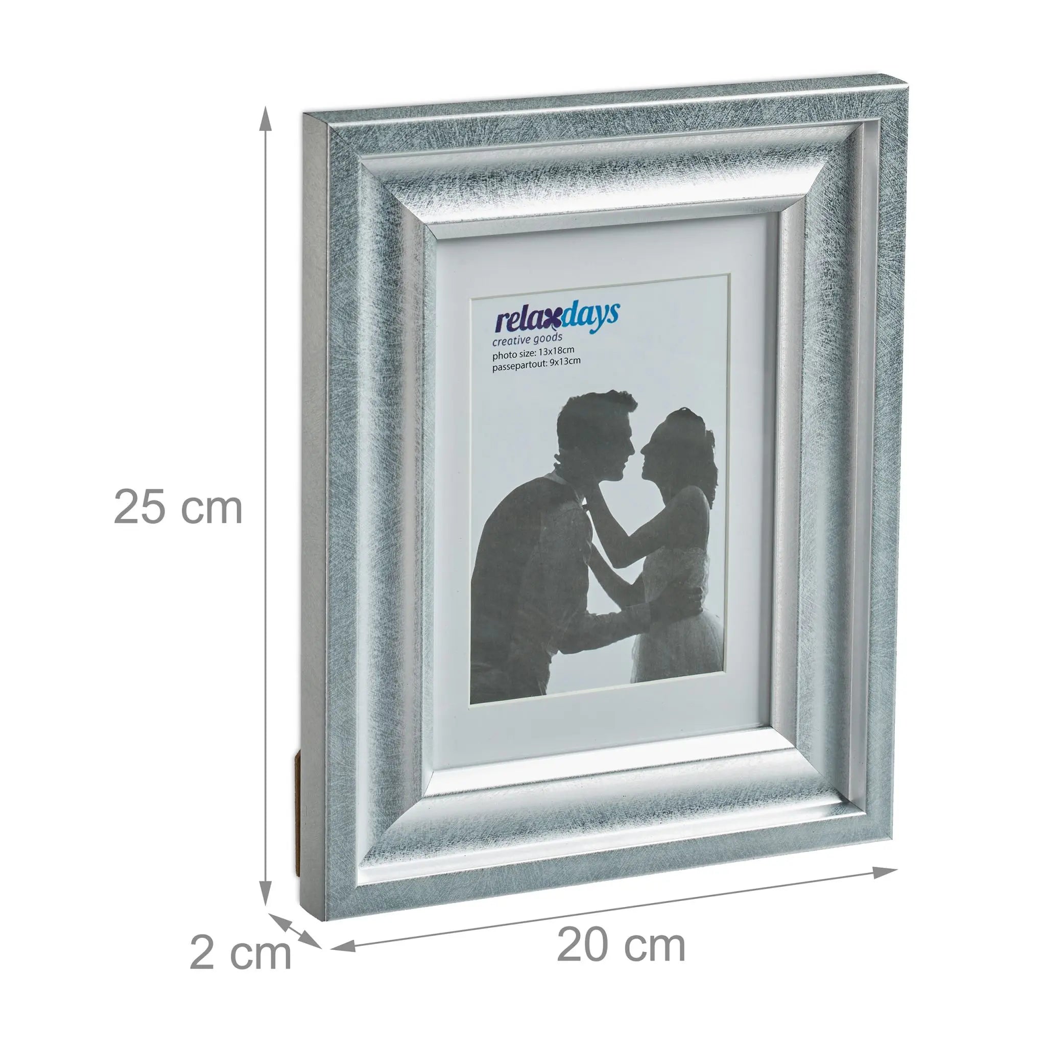 Bilderrahmen 13x18 cm 2er-Set Silber von Relaxdays