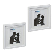 Bilderrahmen 25x25 cm 2er-Set Weiss von Relaxdays