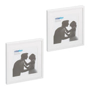 Bilderrahmen 38,5 x 38,5 cm 2er-Set Weiss von Relaxdays