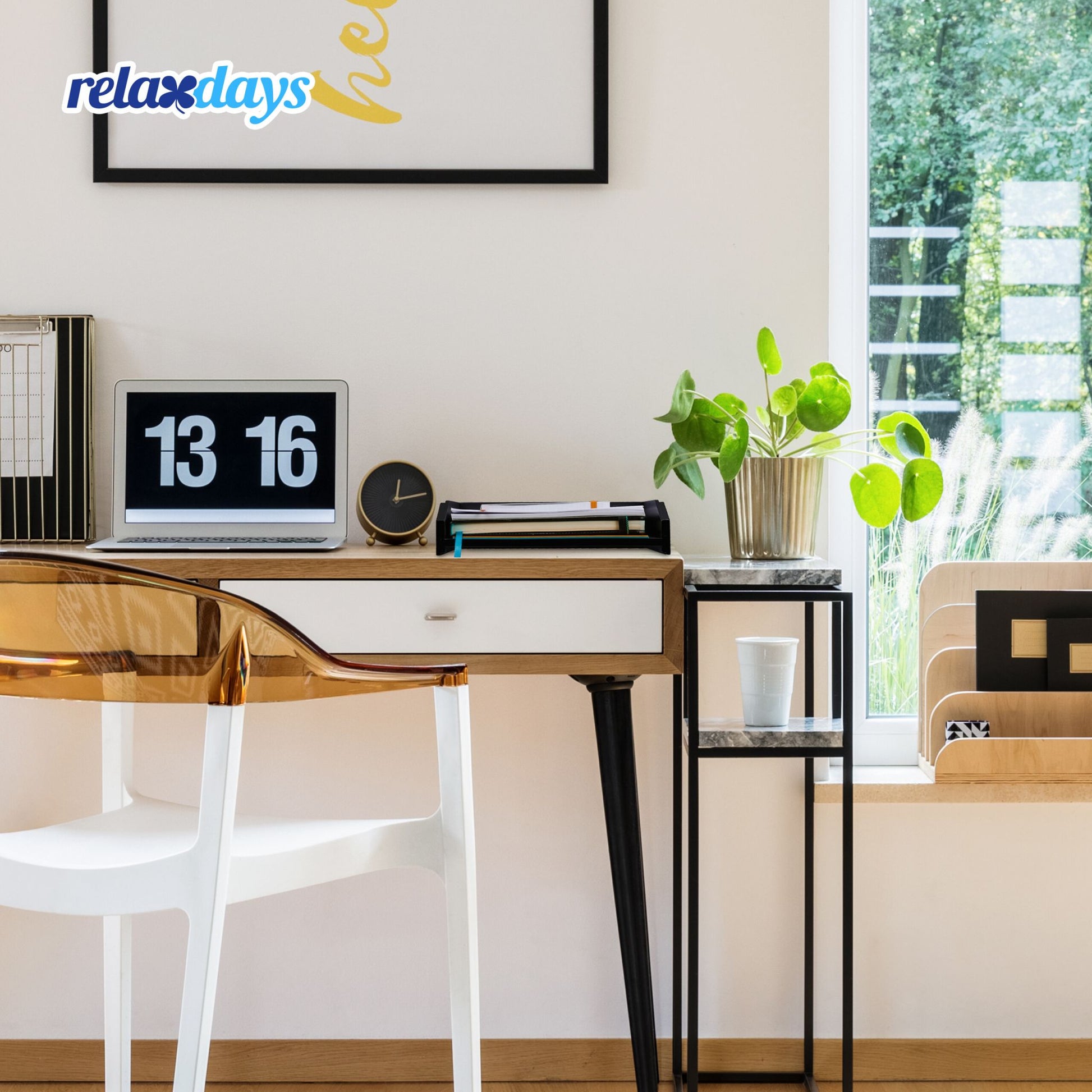 Briefablage stapelbar Schwarz von Relaxdays