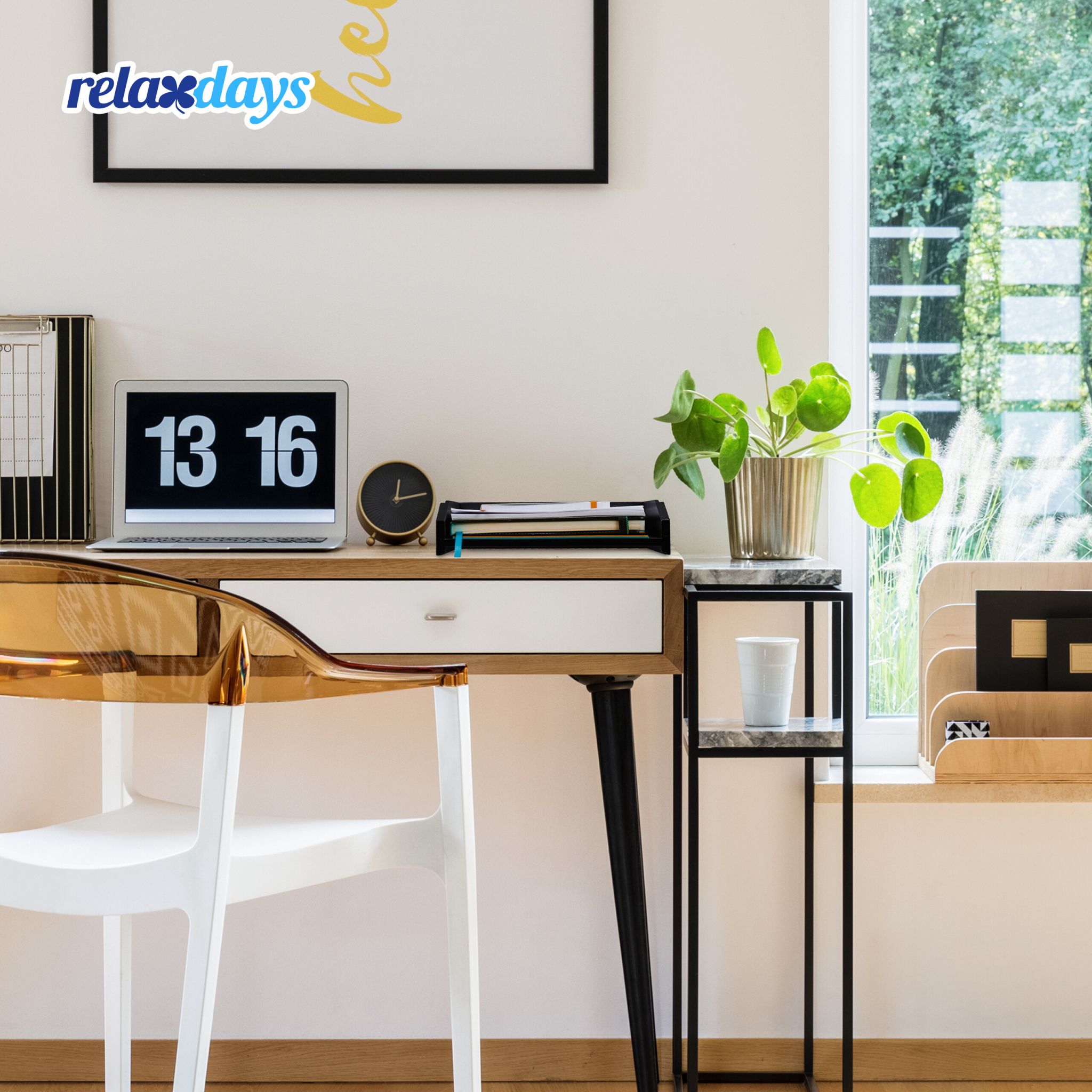 Briefablage stapelbar Schwarz von Relaxdays