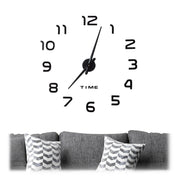 DIY Wanduhr mit 3D-Zahlen Schwarz von Relaxdays