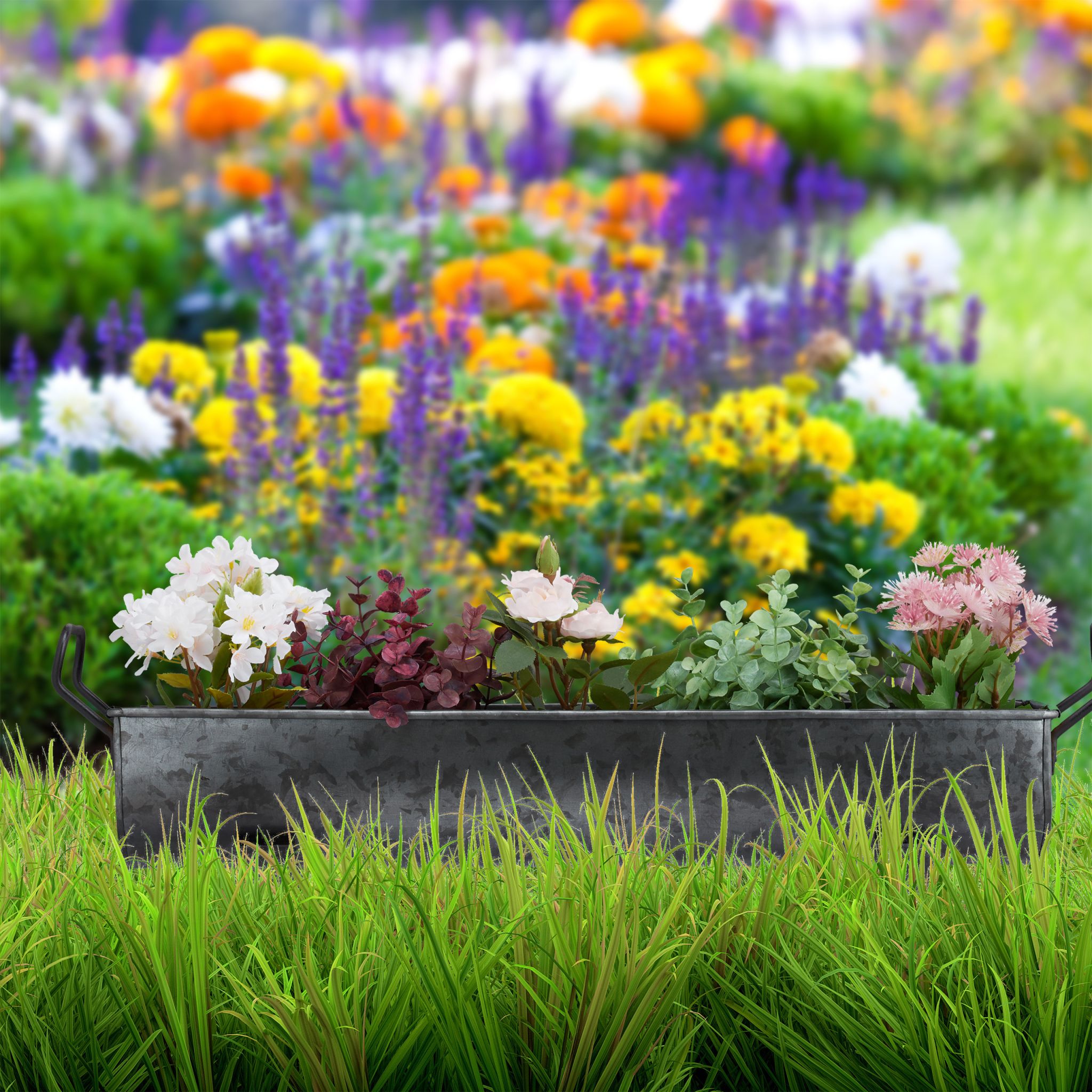 Blumenkasten Dachrinne 2er-Set Anthrazit von Relaxdays