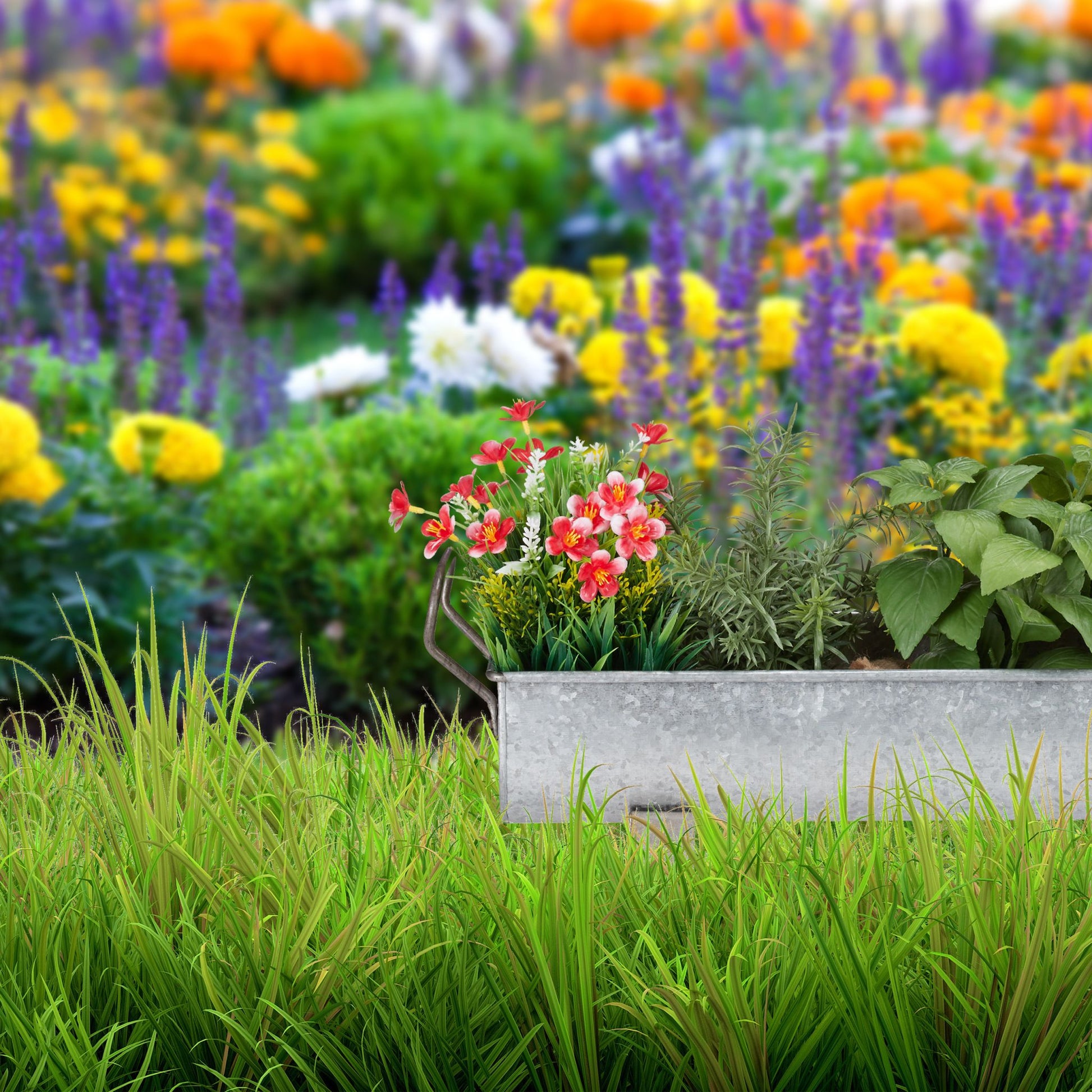 Blumenkasten Dachrinne 2er-Set Silber von Relaxdays