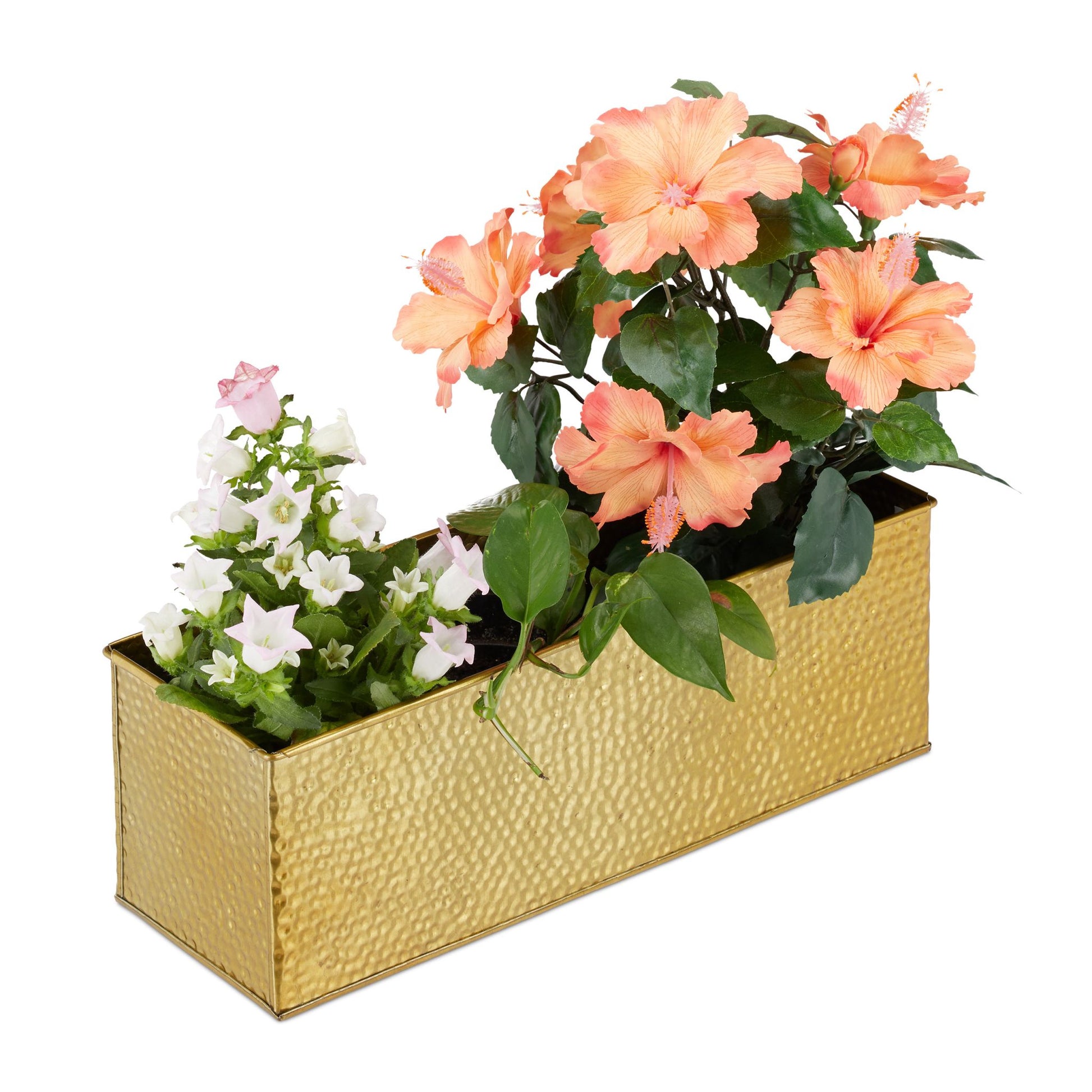 Blumenkasten für innen Gold von Relaxdays