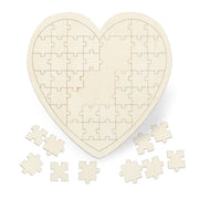 Herzpuzzle Hochzeit Holz Creme von Relaxdays
