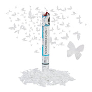 Party Popper 40cm Schmetterling Weiss von Relaxdays