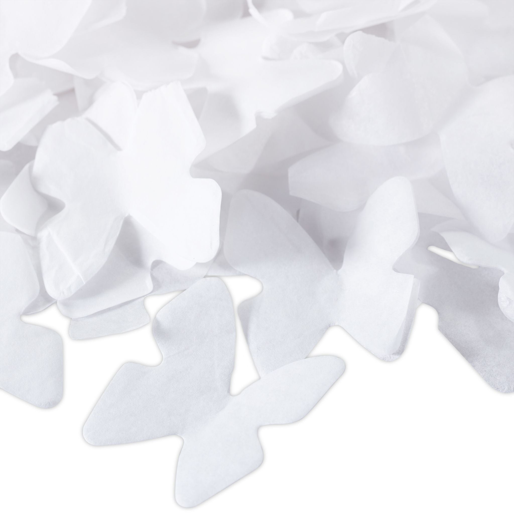 Party Popper 40cm Schmetterling Weiss von Relaxdays