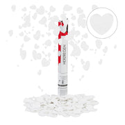 Party Popper 40cm Herzen weiss Weiss von Relaxdays