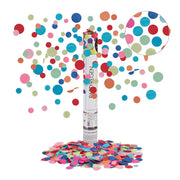 Party Popper 40cm bunt rund Blau-Grün-Rot von Relaxdays