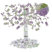 Party Popper 40cm Geldscheine Grün-Lila von Relaxdays