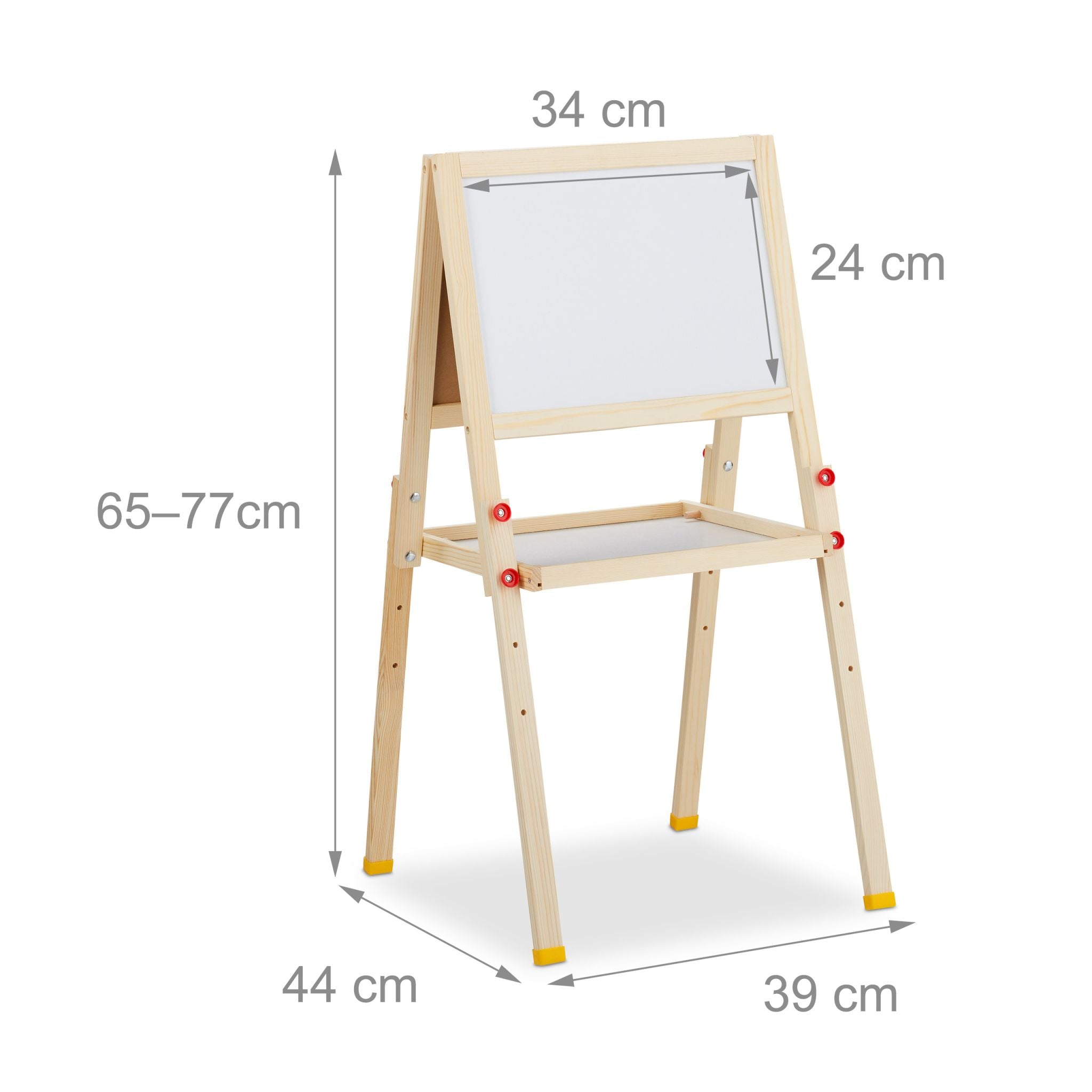 Standtafel Kinder mit Whiteboard Weiss-Dunkelgrün-Hellbraun von guteszeug.ch