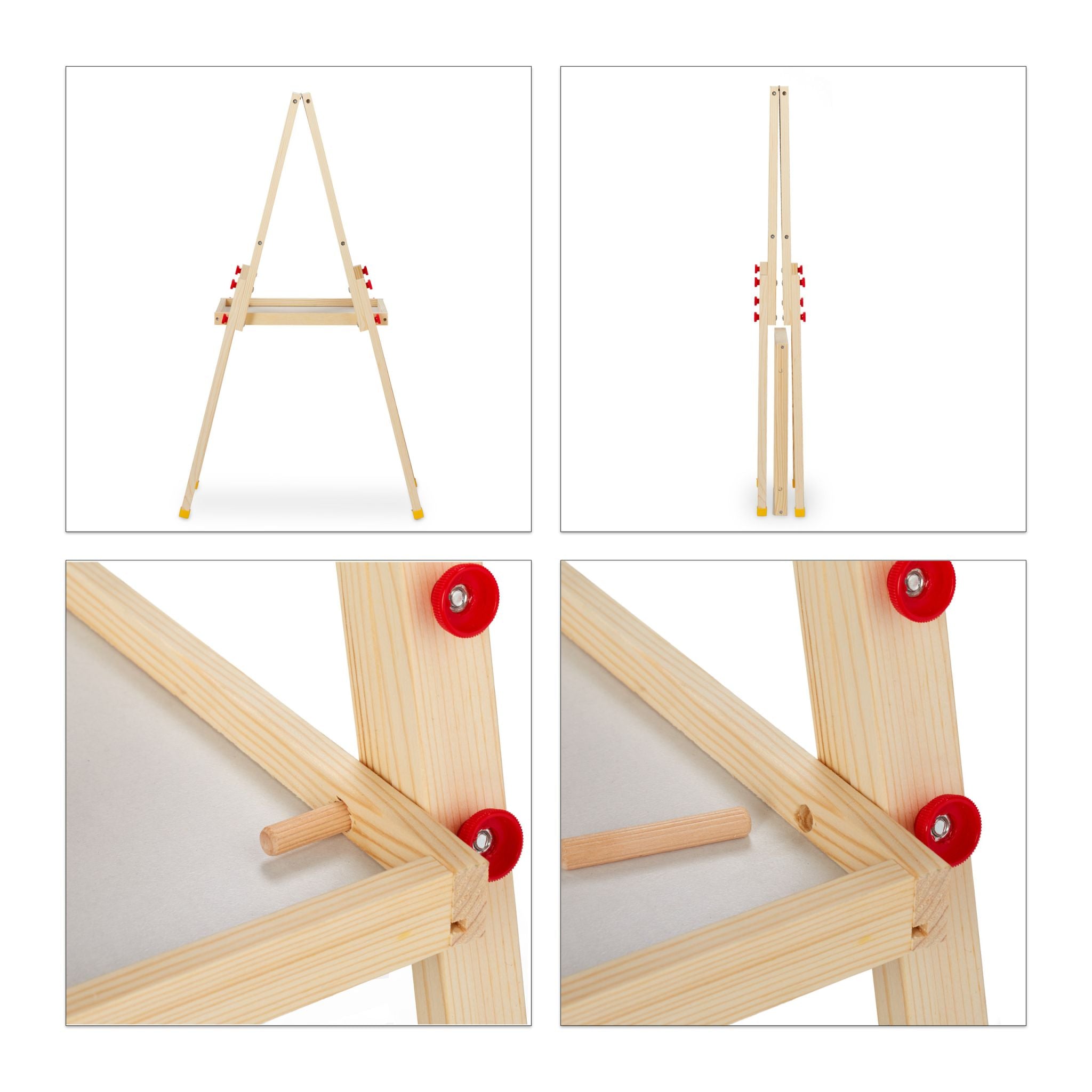 Standtafel Kinder mit Whiteboard Weiss-Dunkelgrün-Hellbraun von guteszeug.ch