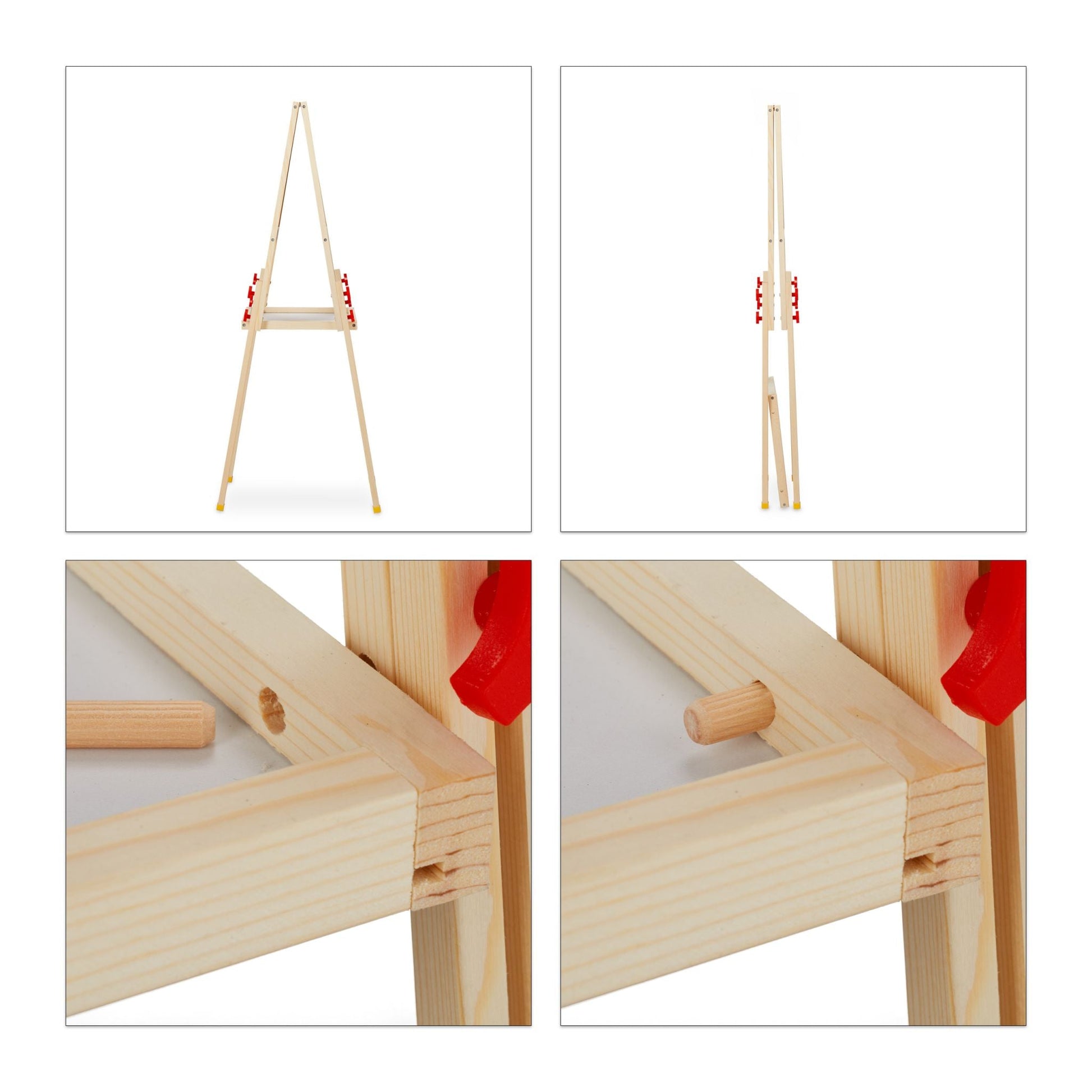 Standtafel für Kinder höhenverstellbar Weiss-Dunkelgrün-Hellbraun von guteszeug.ch
