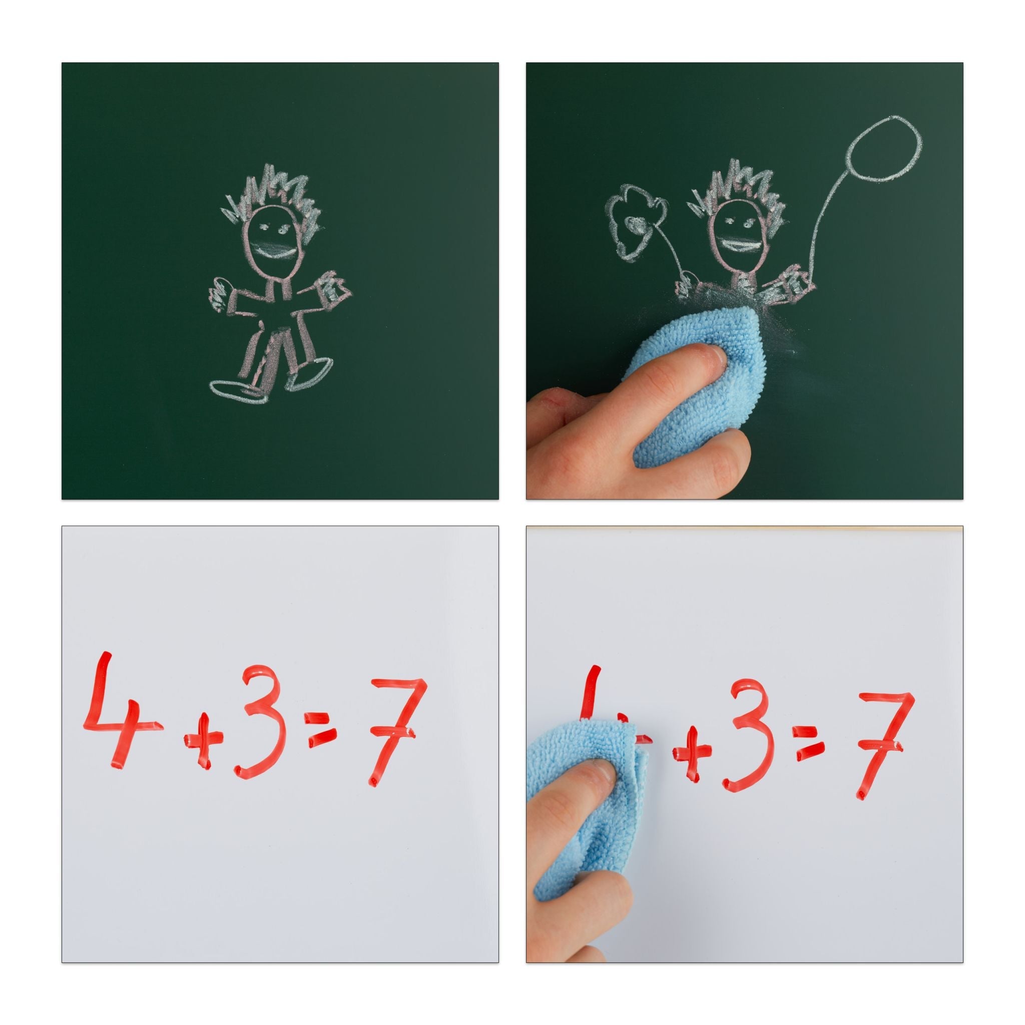 Standtafel für Kinder höhenverstellbar Weiss-Dunkelgrün-Hellbraun von guteszeug.ch