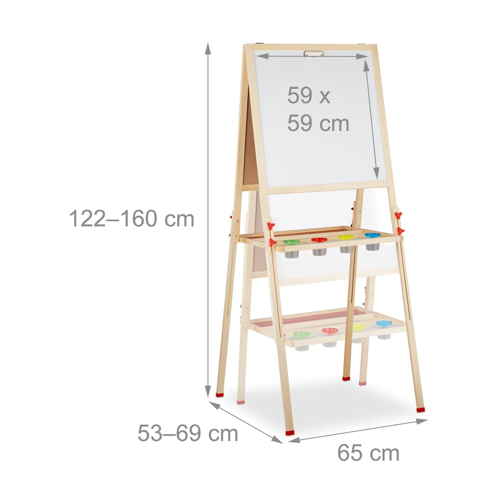 Standtafel Kinder mit Whiteboard Weiss-Dunkelgrün-Hellbraun von guteszeug.ch