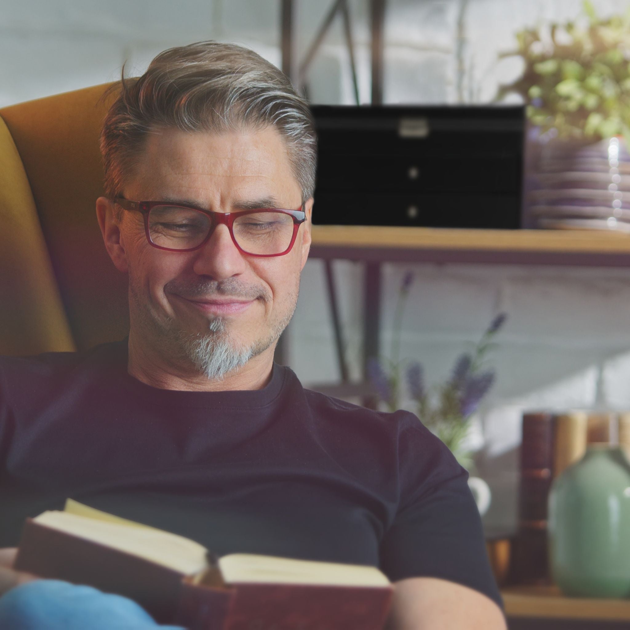 Brillenbox für 18 Brillen Schwarz-Transparent-Grau von Relaxdays