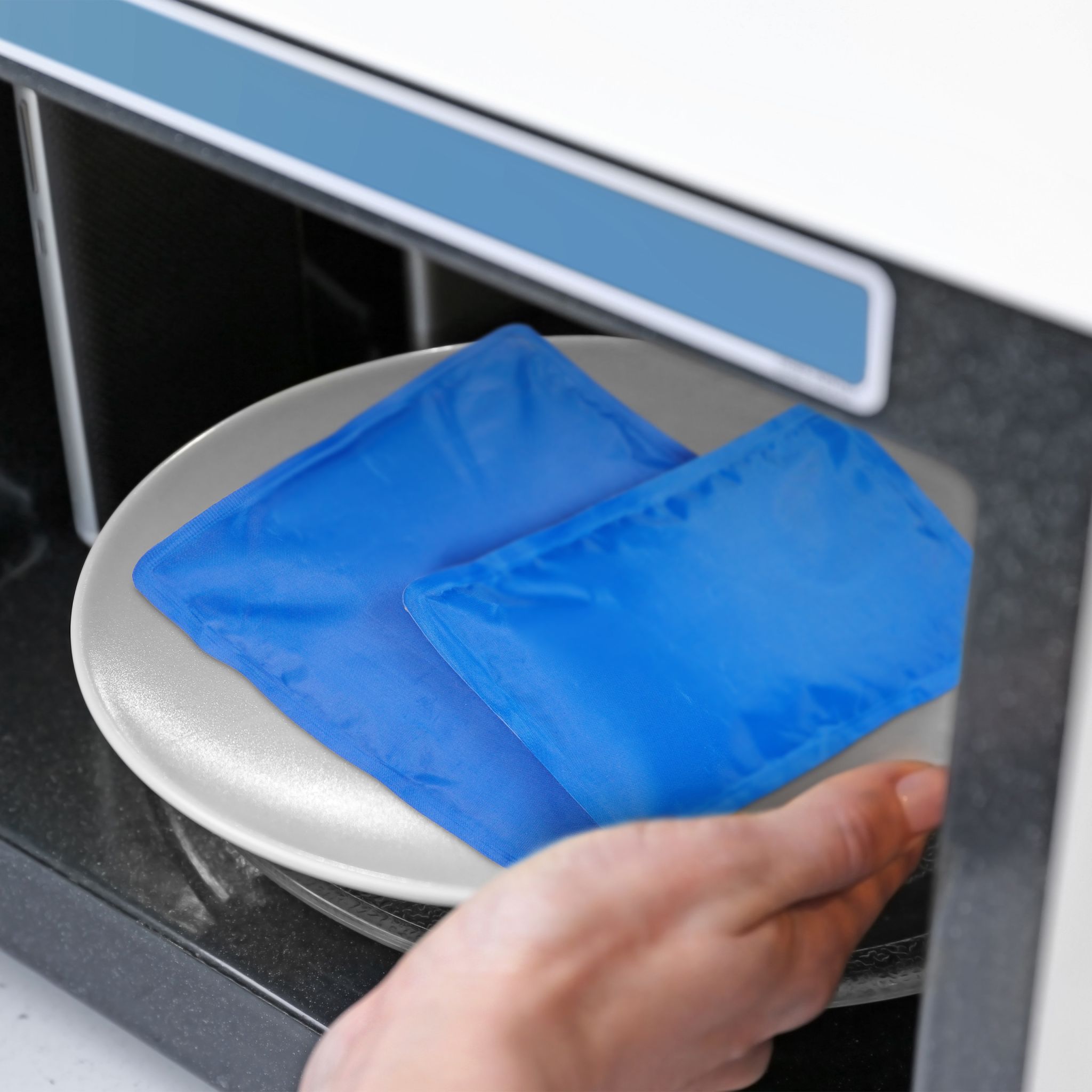 Fuss Kühlpad mit Klettverschluss Blau-Schwarz von Relaxdays