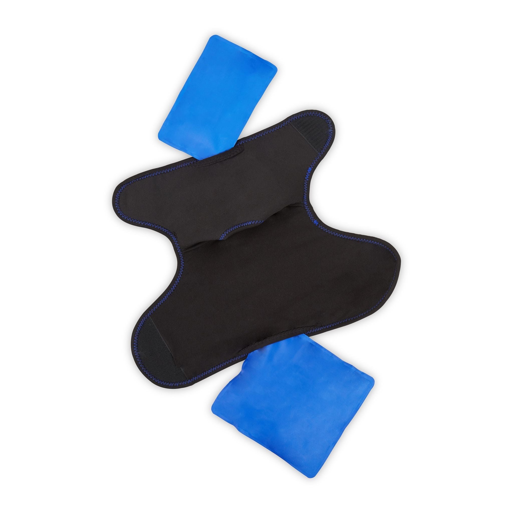 Fuss Kühlpad mit Klettverschluss Blau-Schwarz von Relaxdays