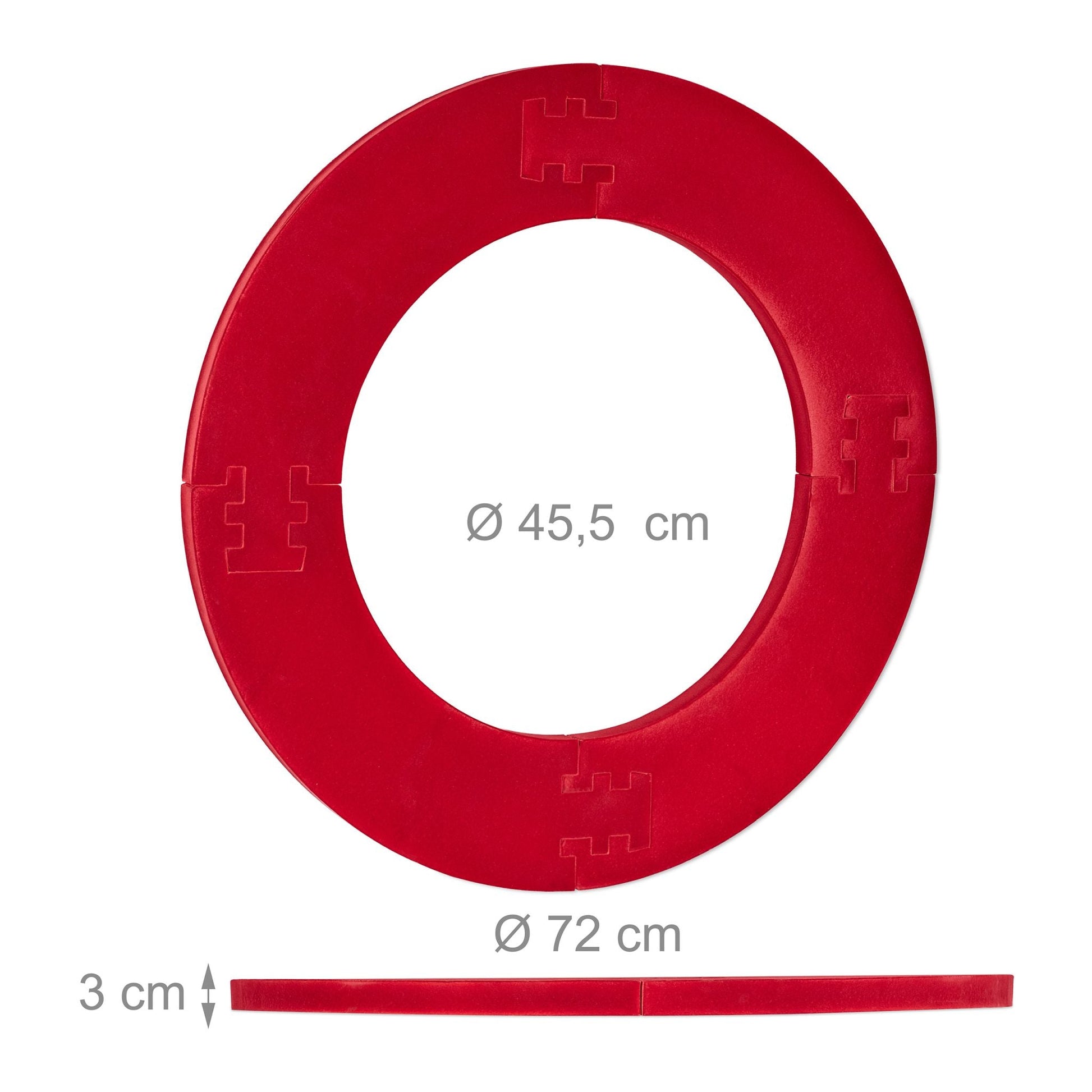 Dartscheibe Schutzring R7 Rot von Relaxdays